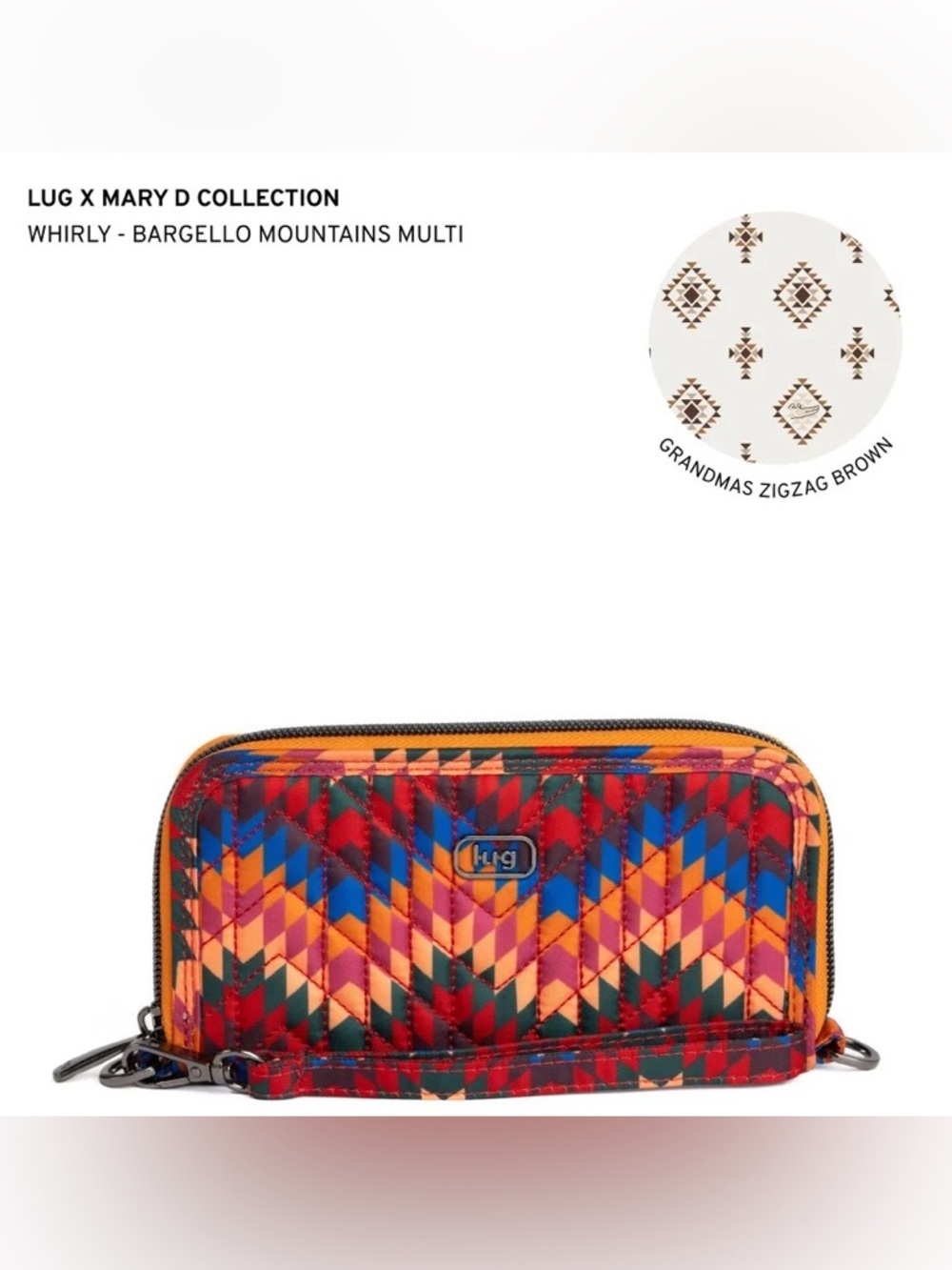 Lug Guild Collection Whirly RFID Wallet - Bargello Mountains Multi